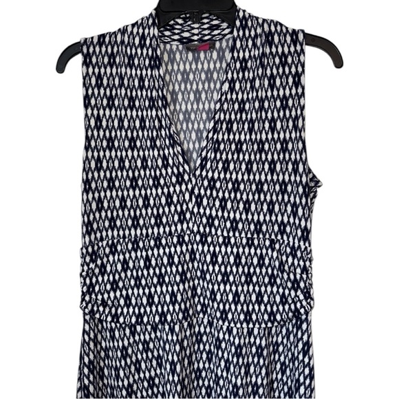 🌹VINCE CAMUTO GEOMETRIC PATTERN V NECKAXI DRESS - Picture 5 of 13